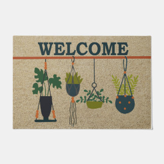 Paillasson Porte de bienvenue tropicale | Conception Plante