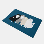 Paillasson Porte de chats pliés écossais (Incliné)