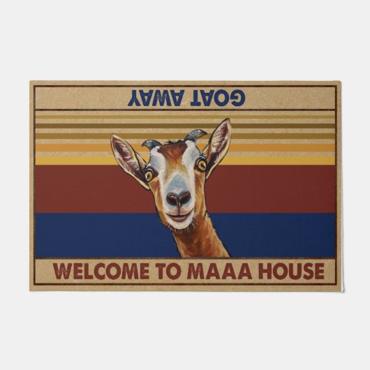 Paillasson Porte de chèvre, Drôle Goat Lover cadeau (Devant)