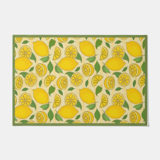 Paillasson  Porte de citron, Mat d'accueil de citron, Décor d