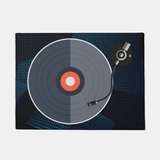 Paillasson Porte de disques vinyle (Devant)
