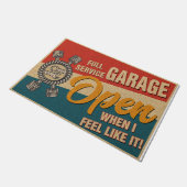 Paillasson Porte de garage, Vibes rétro (Incliné)