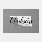 Paillasson Porte de l'État de Monogramme de famille Oklahoma (Devant)