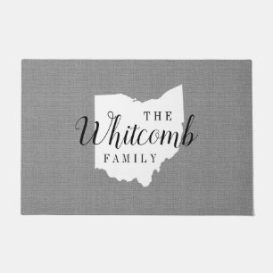 Paillasson Porte de l'État du monogramme de la famille Ohio