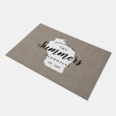 Paillasson Porte de l'État du monogramme de la famille Wiscon (Incliné)