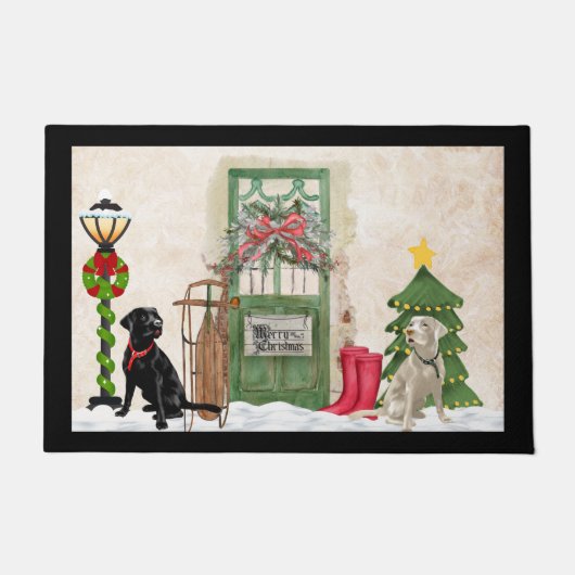 Paillasson Porte de Noël du Labrador Retriever (Devant)