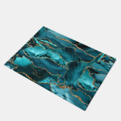 Paillasson Porte de Parties scintillant bleue et or (Incliné)