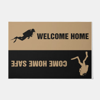 Paillasson Porte de plongée simple, conception océanique