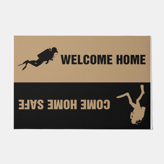 Paillasson Porte de plongée simple, conception océanique (Devant)