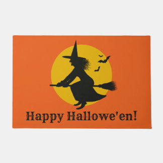 Paillasson Porte de sorcière volante Halloween vintage