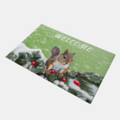 Paillasson Porte des fêtes de Noël d'écureuil (Incliné)
