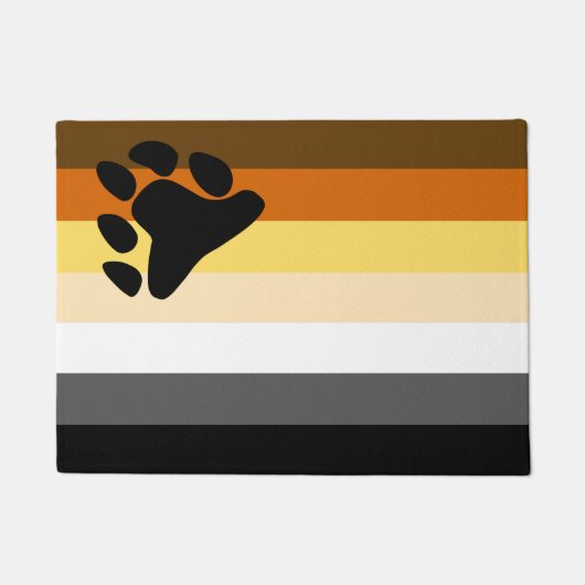 Paillasson Porte drapeau de la fierté de l'ours (Devant)