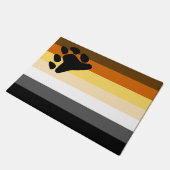 Paillasson Porte drapeau de la fierté de l'ours (Incliné)