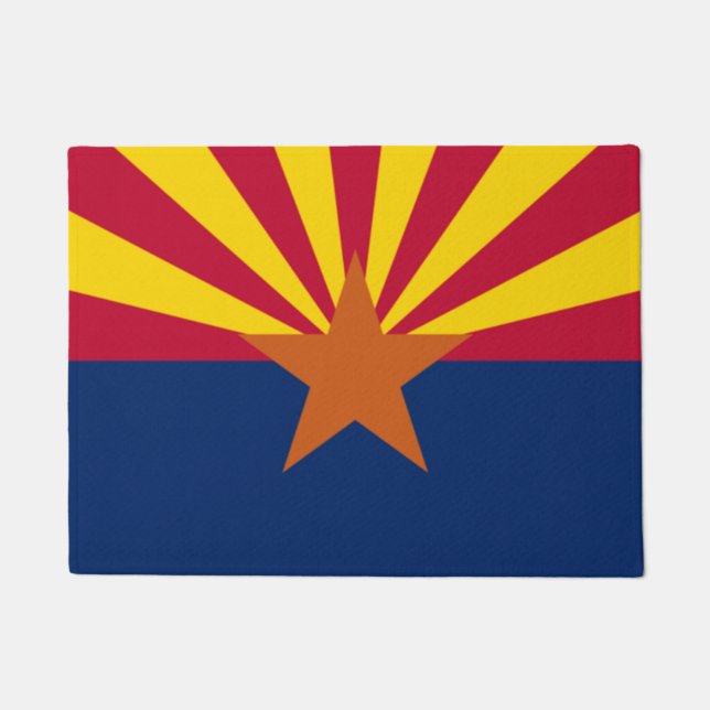 Paillasson Porte drapeau de l'État de l'Arizona mat (Devant)