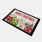 Paillasson Porte du village de Noël (Incliné)