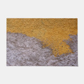 Paillasson Porte en béton gris et jaune (Devant)