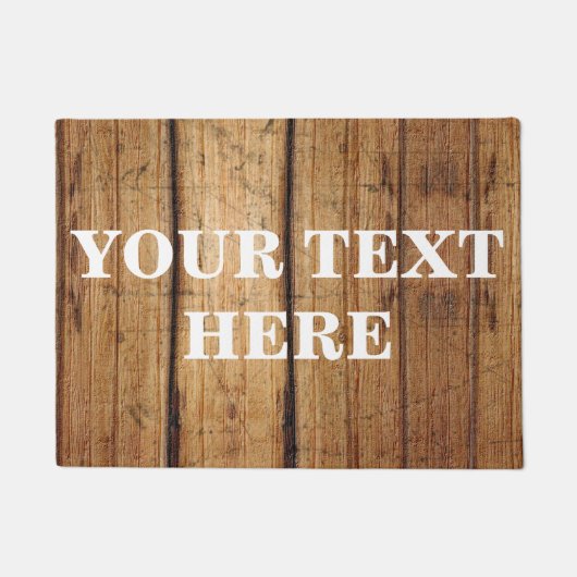 Paillasson Porte en bois de bambou personnalisée (Devant)