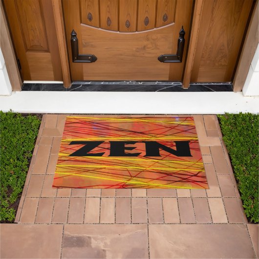Paillasson Porte en fil noir Zen (De plein air)