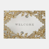 Paillasson Porte en or décoratif (Devant)