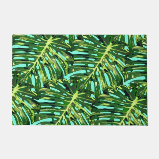 Paillasson Porte Feuille tropicale (Devant)