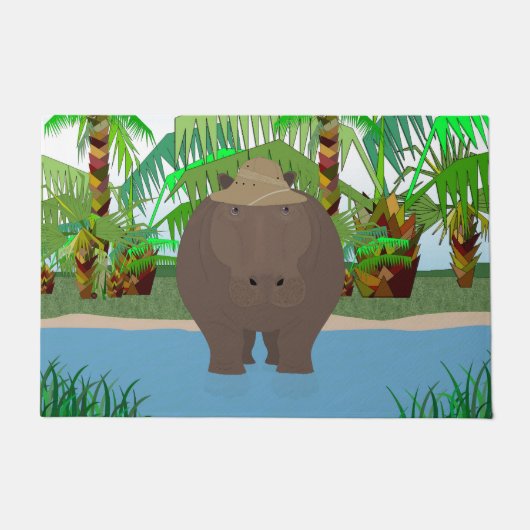 Paillasson Porte Hippopotame (Devant)