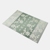 Paillasson Porte jaune vert fleuri (Incliné)