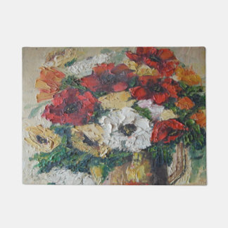 Paillasson Porte Mat Ann Hayes Peinture Fleur Mélange de plai