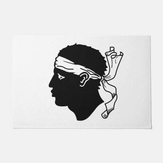 Paillasson Porte Mat avec Drapeau de Corse (Devant)