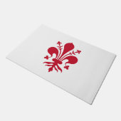 Paillasson Porte Mat avec Drapeau de Florence, Italie (Incliné)