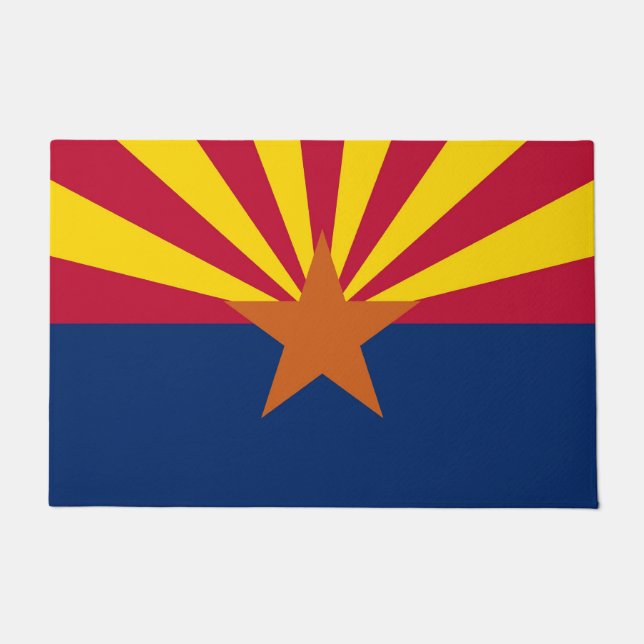 Paillasson Porte Mat avec Drapeau de l'État de l'Arizona, Éta (Devant)