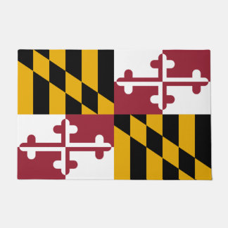 Paillasson Porte Mat avec Drapeau de Maryland State, USA