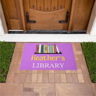 Paillasson Porte Mat - Bibliothèque - Personnalisée - Ajouter