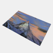 Paillasson Porte Mat - "Le Cervin au coucher du soleil" (Incliné)