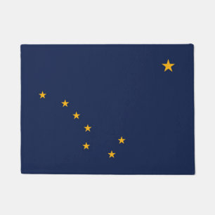 Paillasson Porte Matt de drapeau d'état de l'Alaska