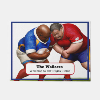 Paillasson Porte-mère de l'amateur de rugby personnalisé