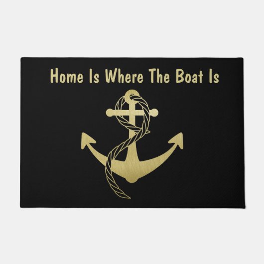 Paillasson Porte-mère noir et or (Devant)