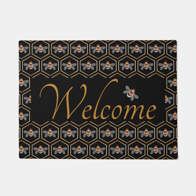 Paillasson Porte-miel et abeilles (Devant)