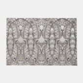 Paillasson Porte moderne ornée d'argent (Devant)