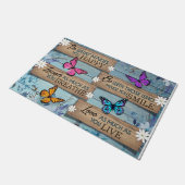 Paillasson Porte Papillon, Faites Ce Qui Vous Rend Heureux  (Incliné)