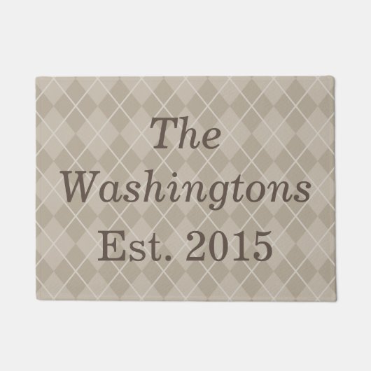 Paillasson Porte personnalisée Brown (Devant)