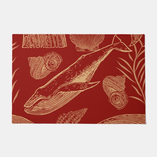 Paillasson Porte rouge nautique (Devant)