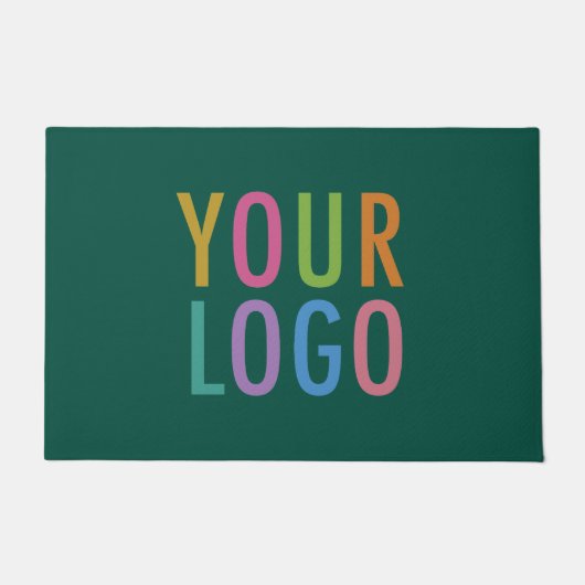 Paillasson Porte Verte Mat Personnalisé Logo Plancher Mat Per (Devant)