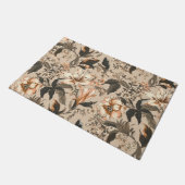 Paillasson Porte vintage à motif floral (Incliné)
