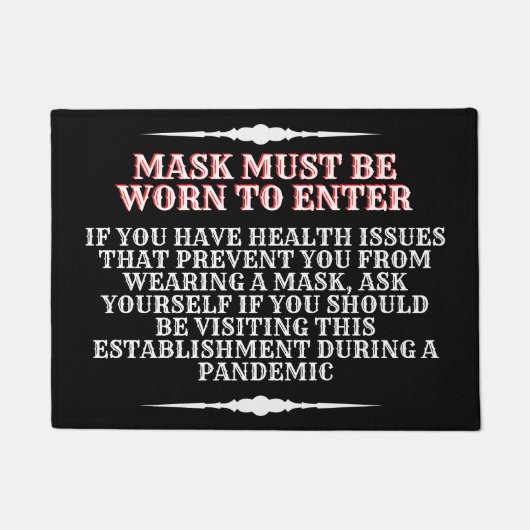 Paillasson Porter Un Message De Masque (Devant)