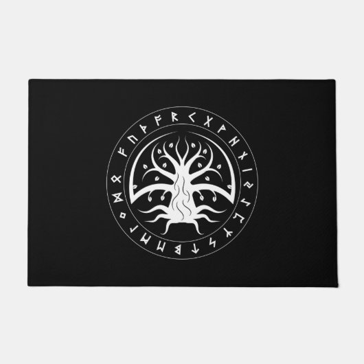 Paillasson Portes de Yggdrasil Circle Runes (Devant)