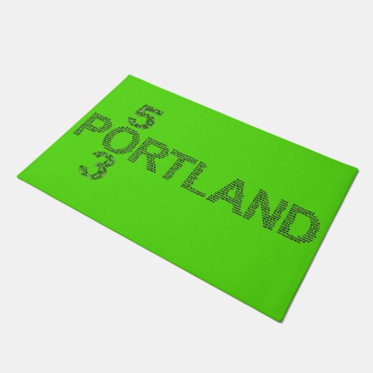 Paillasson Portland Oregon 503 Welcome Doormat par Tell3Peopl (Incliné)
