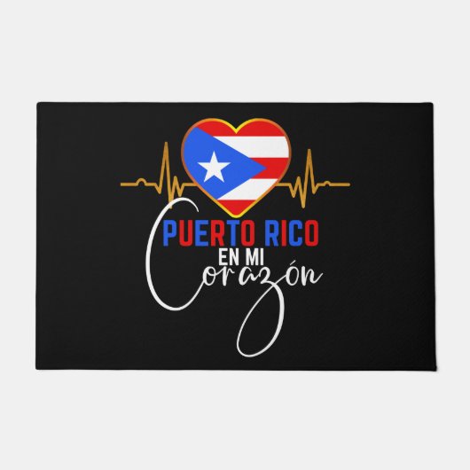 Paillasson Porto Rico en mi Corazon Puerto Rican Pride (Devant)