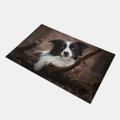 Paillasson Portrait Collie Bordure Étonnant (Incliné)
