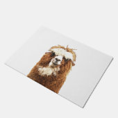 Paillasson Portrait d'animal de ferme d'alpaga (Incliné)