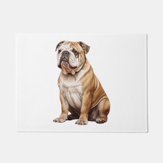 Paillasson Portrait de Bulldog anglais charmant - Canin adora (Devant)